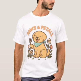 T-shirt Pâtes et pétales - Jolie chemise de chien de jardi