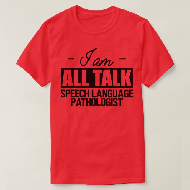 T-shirt Pathologiste de la langue de la parole Je parle to (Design devant)