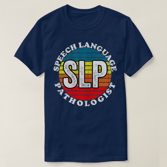 T-shirt Pathologiste du langage vocal - SLP Therapy Retro  (Design devant)