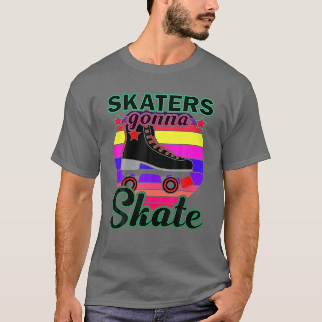 T-shirt Patinage À Rouleau cool Pour Hommes Roller Derby D (Devant)