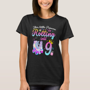 T-shirt Patinage à rouleaux 9e anniversaire 9 ans Fête des