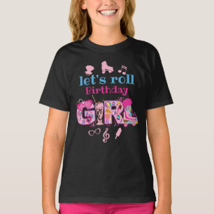 T-shirt Patinage à rouleaux Fille d'anniversaire