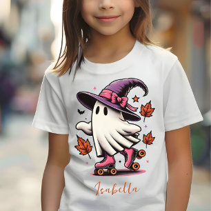 T-Shirt Patinage à rouleaux Halloween mignon Fantôme perso