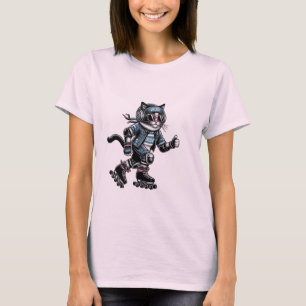 T-shirt Patinage à rouleaux pour chats cool
