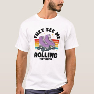 T-shirt Patinage À Roulettes Ils Me Voient Rollin' Ils Hat