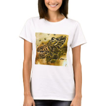 T-shirt Patinage ailé en laiton blanc