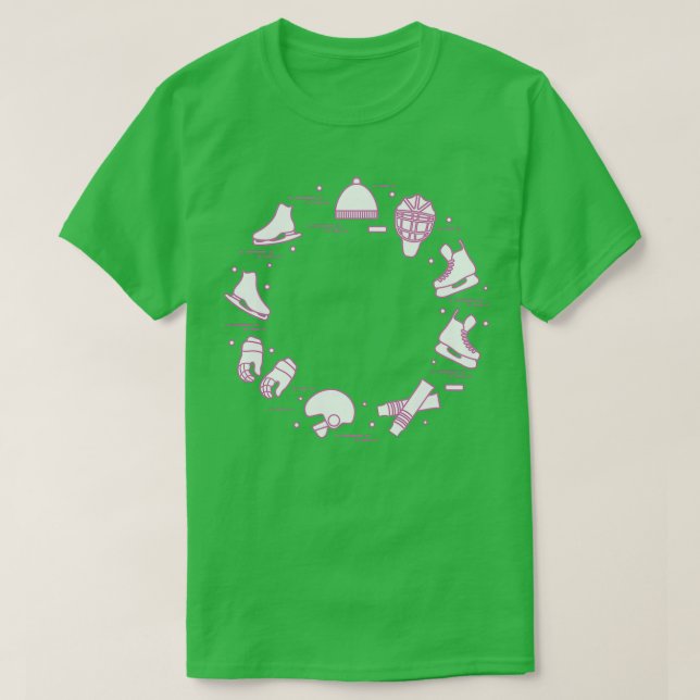 T-shirt Patinage artistique et éléments de hockey 11 (Design devant)