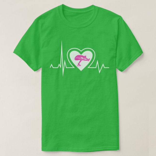 T-shirt Patinage artistique Heartbeat (Design devant)