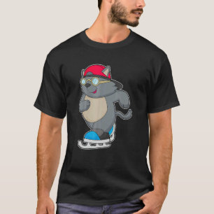 T-shirt Patinage artistique sur glace de chat Patins à gla