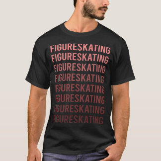 T-shirt Patinage Artistique Texte Rouge