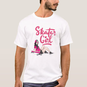 T-shirt Patinage cool Art Femmes Filles Skateboard Skatebo