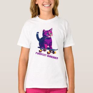 T-shirt Patinage de chat