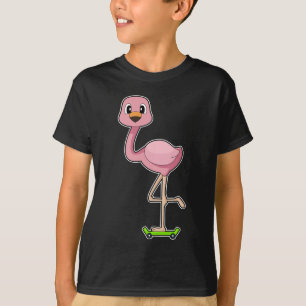 T-shirt Patinage de Flamant rose