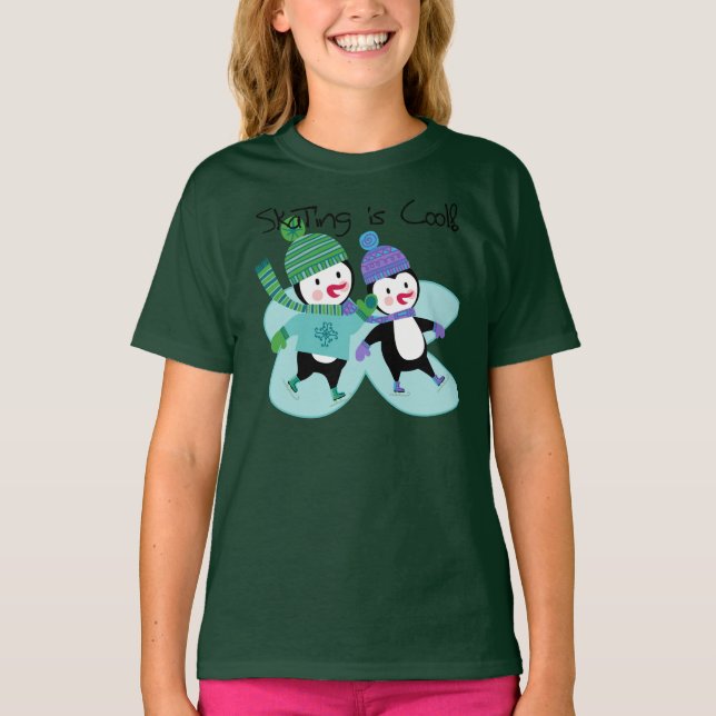 T-shirt Patinage de pingouins est Cool (Devant)