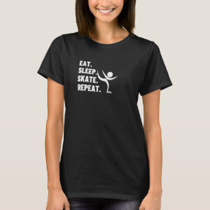 T-shirt Patinage de sommeil Répéter le rouleau de glace Fi