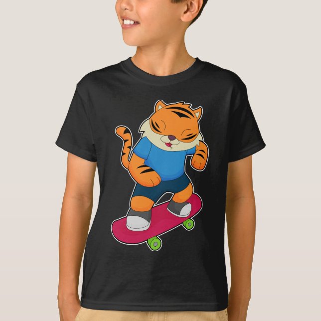 T-shirt Patinage de Tiger (Devant)