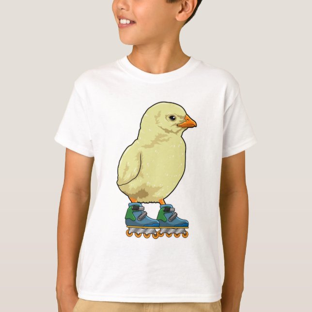 T-shirt Patinage en ligne avec patins en ligne (Devant)