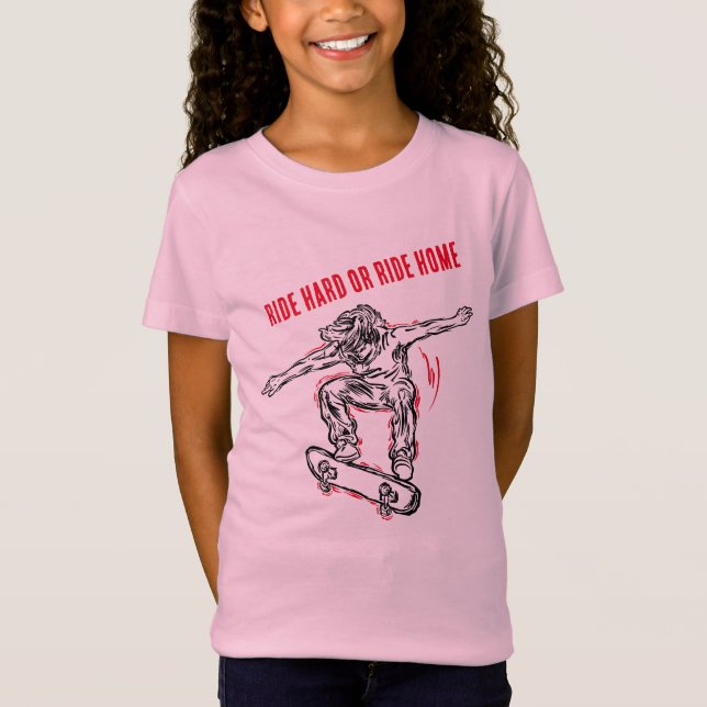 T-Shirt Patinage en vol - Planche à roulettes (Devant)