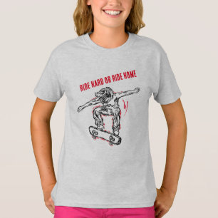 T-shirt Patinage en vol - Planche à roulettes