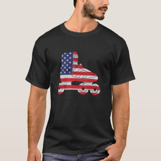 T-shirt Patinage Fête de l'Indépendance Patriotique USA Dr