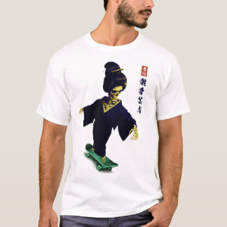T-shirt Patinage Gaikotsu Geisha Tenue de Rue Japonaise
