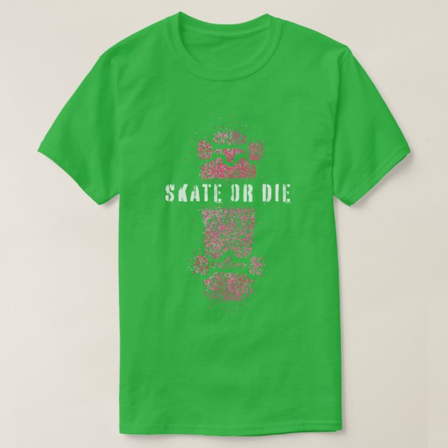 T-shirt Patinage Ou Skate Skate Skater Longboard (Design devant)