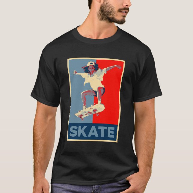 T-shirt Patinage - Street Art Skateboard Pop Art Skate (Devant)