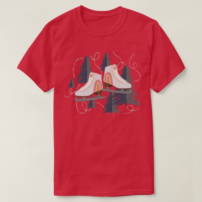T-shirt Patinage sur glace hiver Wonderland Sports en plei (Design devant)