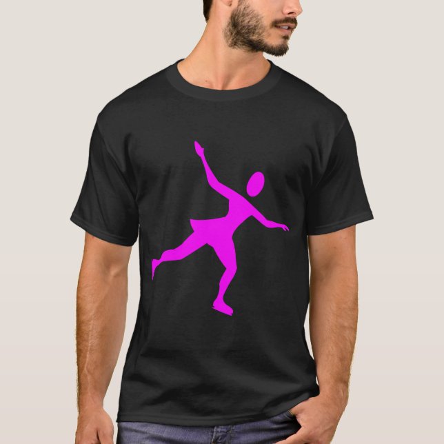 T-shirt Patinage sur glace - Magenta (Devant)