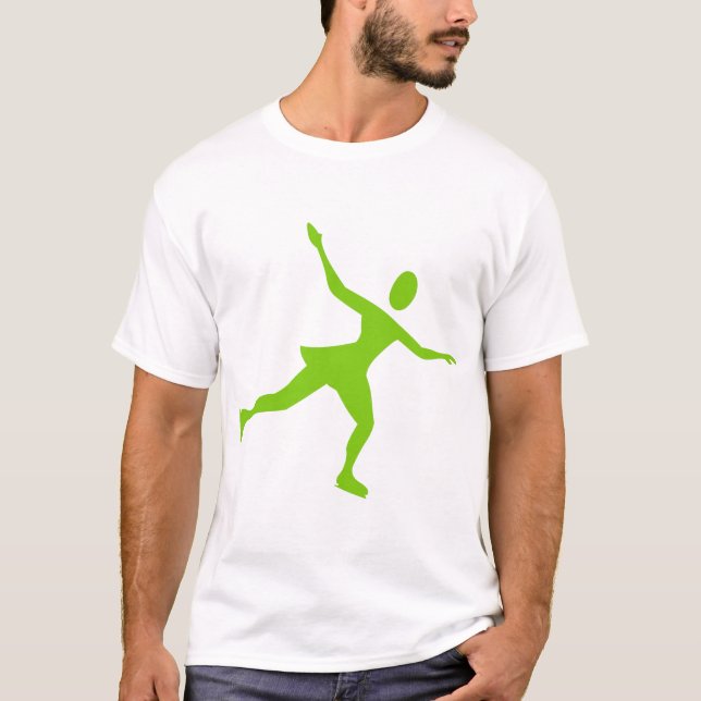 T-shirt Patinage sur glace - Martian Green (Devant)