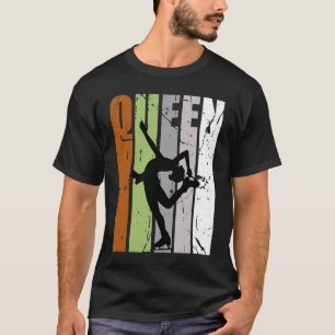 T-shirt Patinage sur glace Reine Anniversaire Silhouette V
