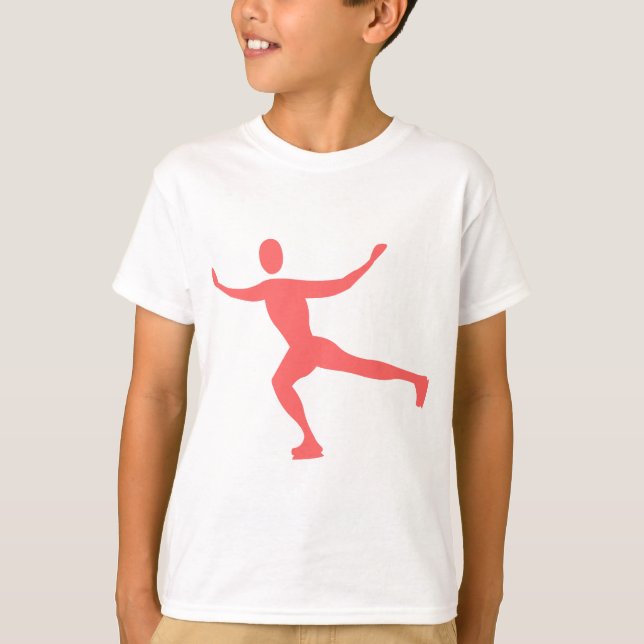 T-shirt Patinage sur glace - rose tropical (Devant)