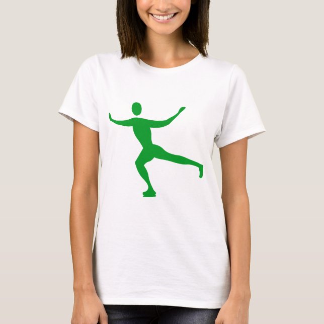 T-shirt Patinage sur glace - Vert herbe (Devant)