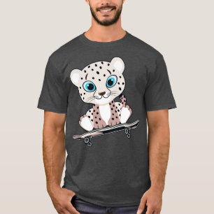 T-shirt Patinage sur léopard des neiges