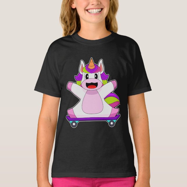 T-shirt Patinage Unicorn (Devant)