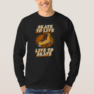 T-shirt Patiner Vivant Pour Patiner Joli Roller Retro Skat