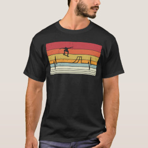 T-shirt Patineur de plateau rétro Heartbeat