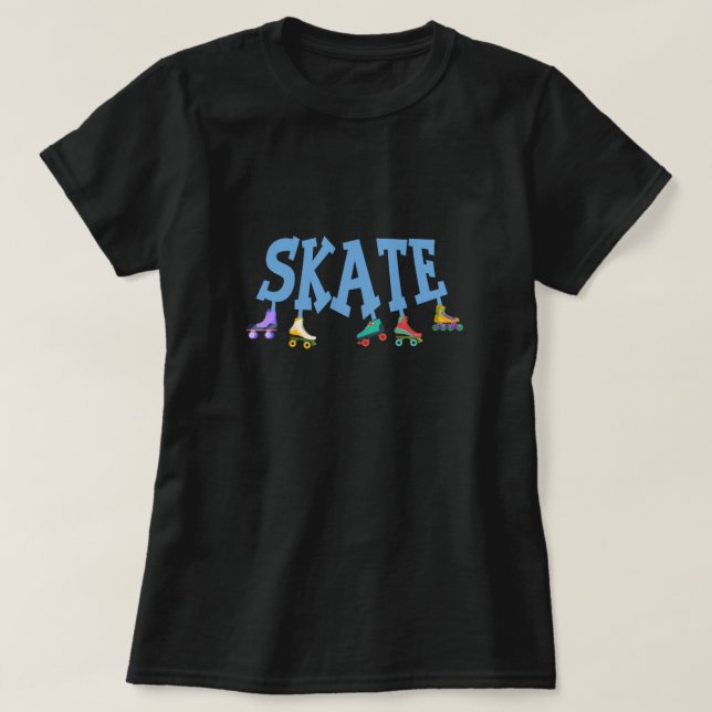 T-shirt Patins à rouleaux Patinage en ligne Rollerblading  (Design devant)