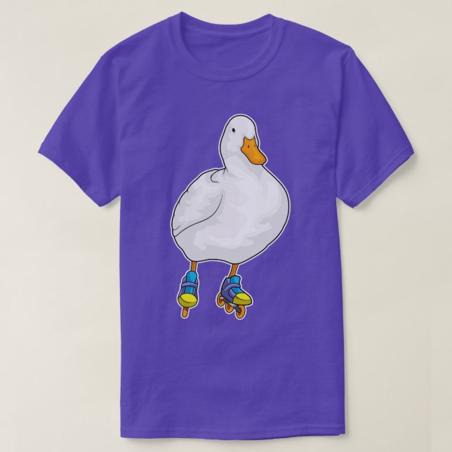 T-shirt Patins à rouleaux pour canard à roues alignées (Design devant)