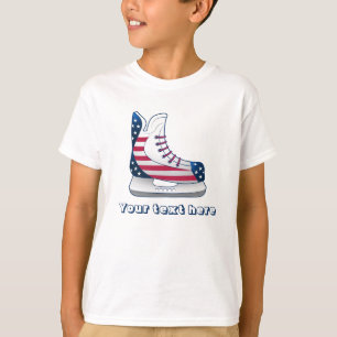 T-shirt Patins de hockey USA Stars and Stripes