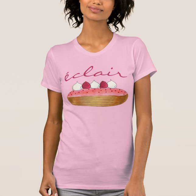T-shirt Pâtisserie Pâtisserie Pink Eclair French Choux (Devant)