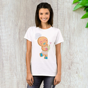 T-shirt Pâtissier Bonhomme en Pain d'Épices avec poche à d