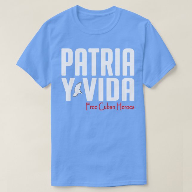 T-shirt Patria Y Vida Libérez les héros cubains ADN cubain (Design devant)