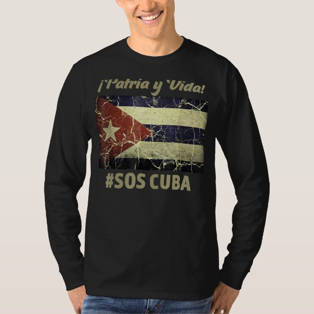 T-shirt Patria Y Vida Sos Cuba Drapeau Libérez Cuba 1 (Devant)