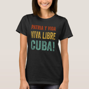 T-shirt Patria Y Vida Viva Libre Cuba Appareal Cuba