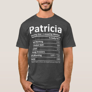 T-shirt PATRICIA Nutrition Nom personnalisé Drôle cadeau