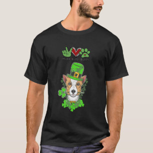 T-shirt Patrick Day Peace Chien Log Paws mignonnes