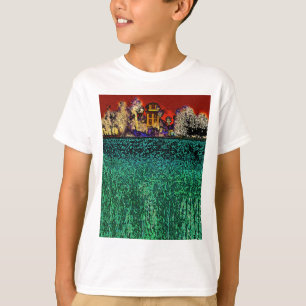T-shirt Patrick Ranch, Chico, CA (En rouge et vert)