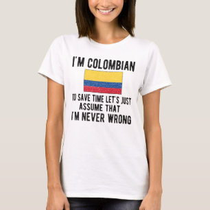 T-shirt Patrimoine colombien Racine le drapeau colombien