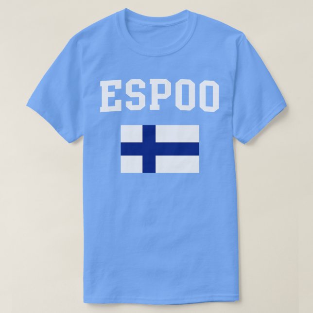 T-shirt Patrimoine Drapeau d'Espoo Finlande (Design devant)